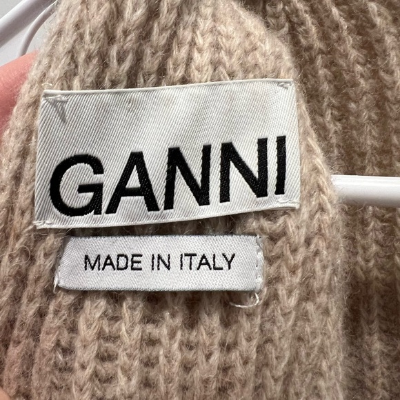GANNI Rib Knit Tie Back Top - Picture 6 of 8